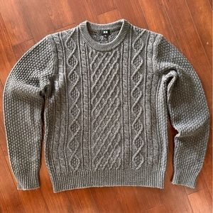 Grey Cabled Sweater